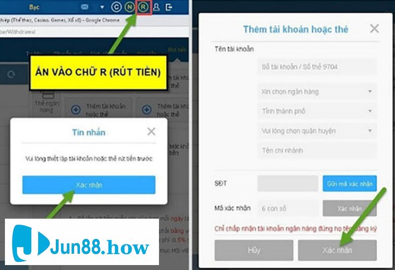 Rút Tiền JUN88 Nhanh Chóng Về Tài Khoản Ngân Hàng